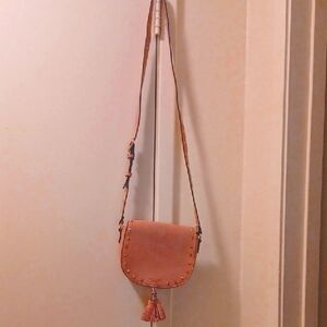 Victoria's Secret Pink Leather Crossbody Bag with Tassels